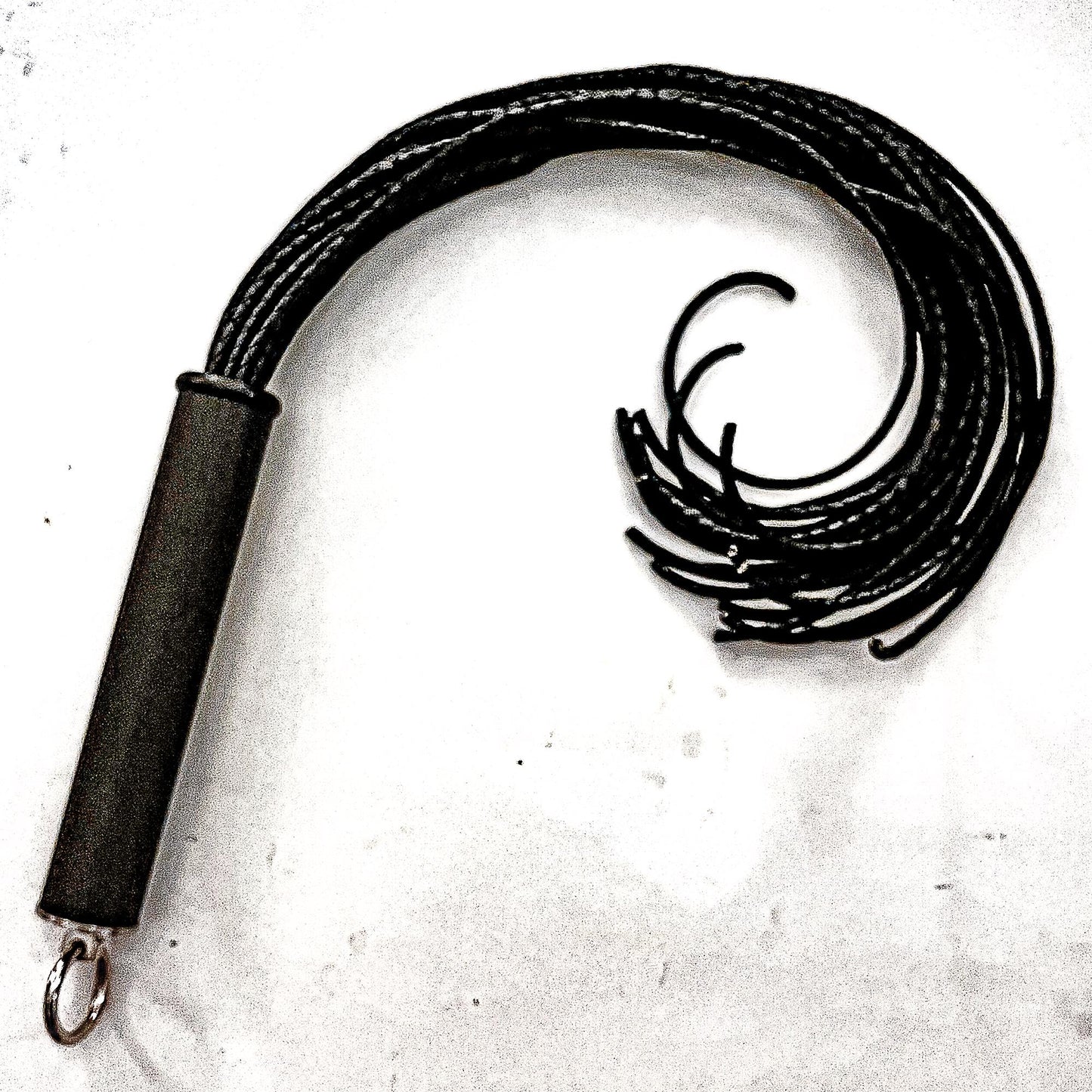 Braided leather flogger "Blueberry". 61cm/24" BDSM