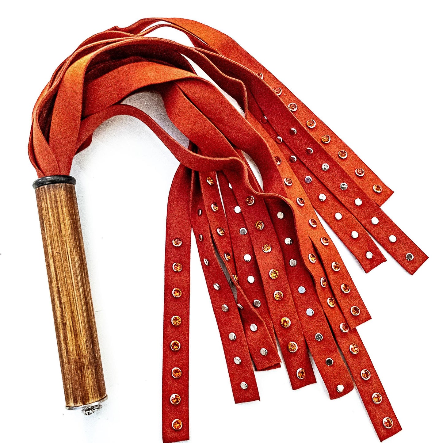 Stars on Stripes/Red. 61cm/24" rhinestone flogger