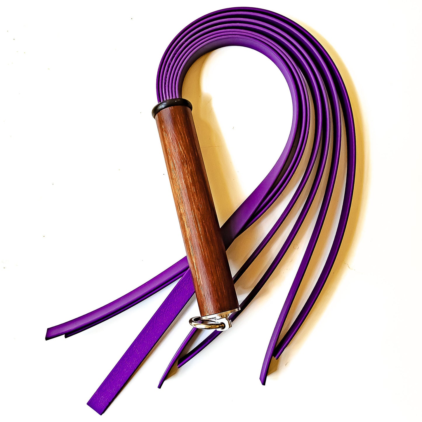 Pop Art/Violet. 61cm/24" BioThane whip with 7 strands