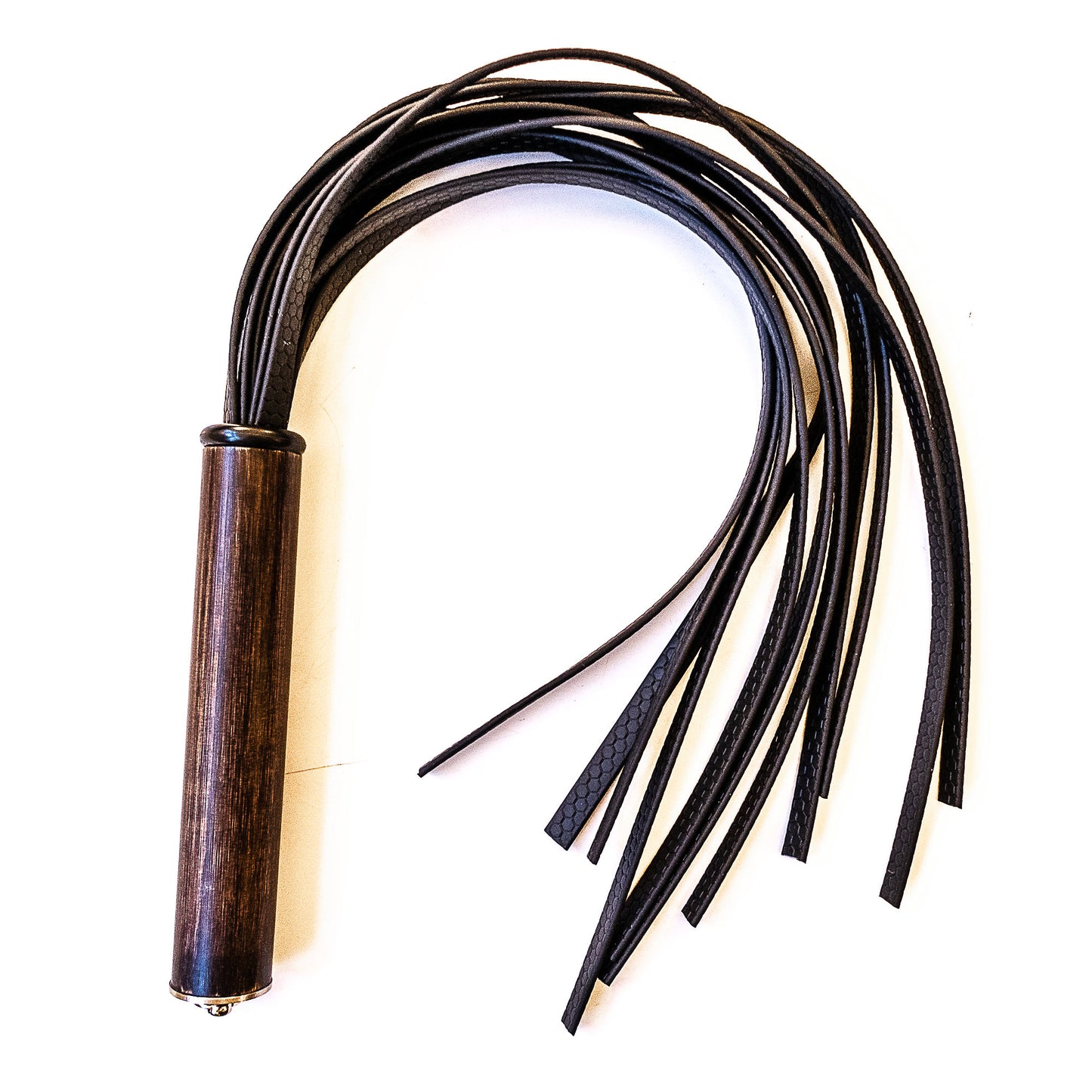 Pop Art/Black/Narrow. 61cm/24" rubber whip with 11 strands