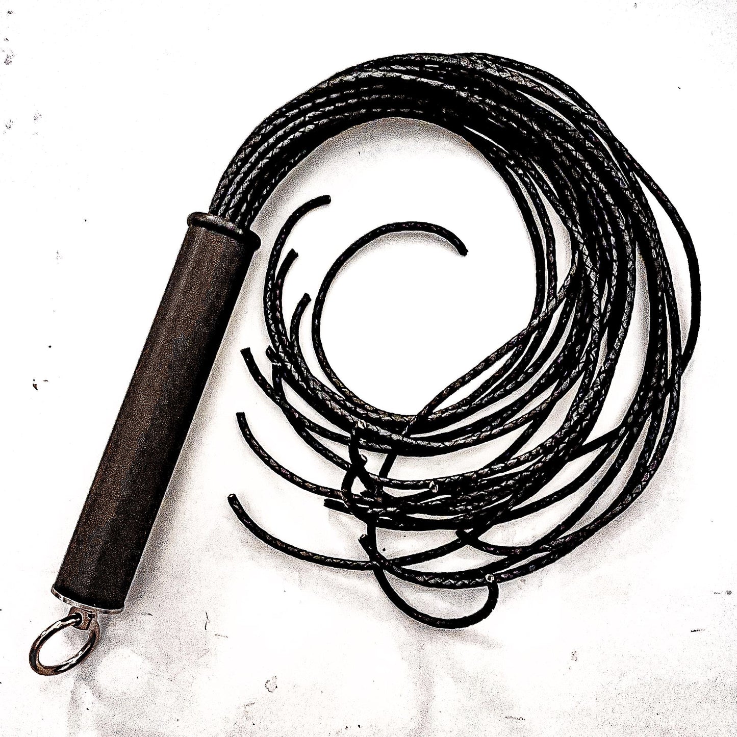 Braided leather flogger "Blueberry". 61cm/24" BDSM