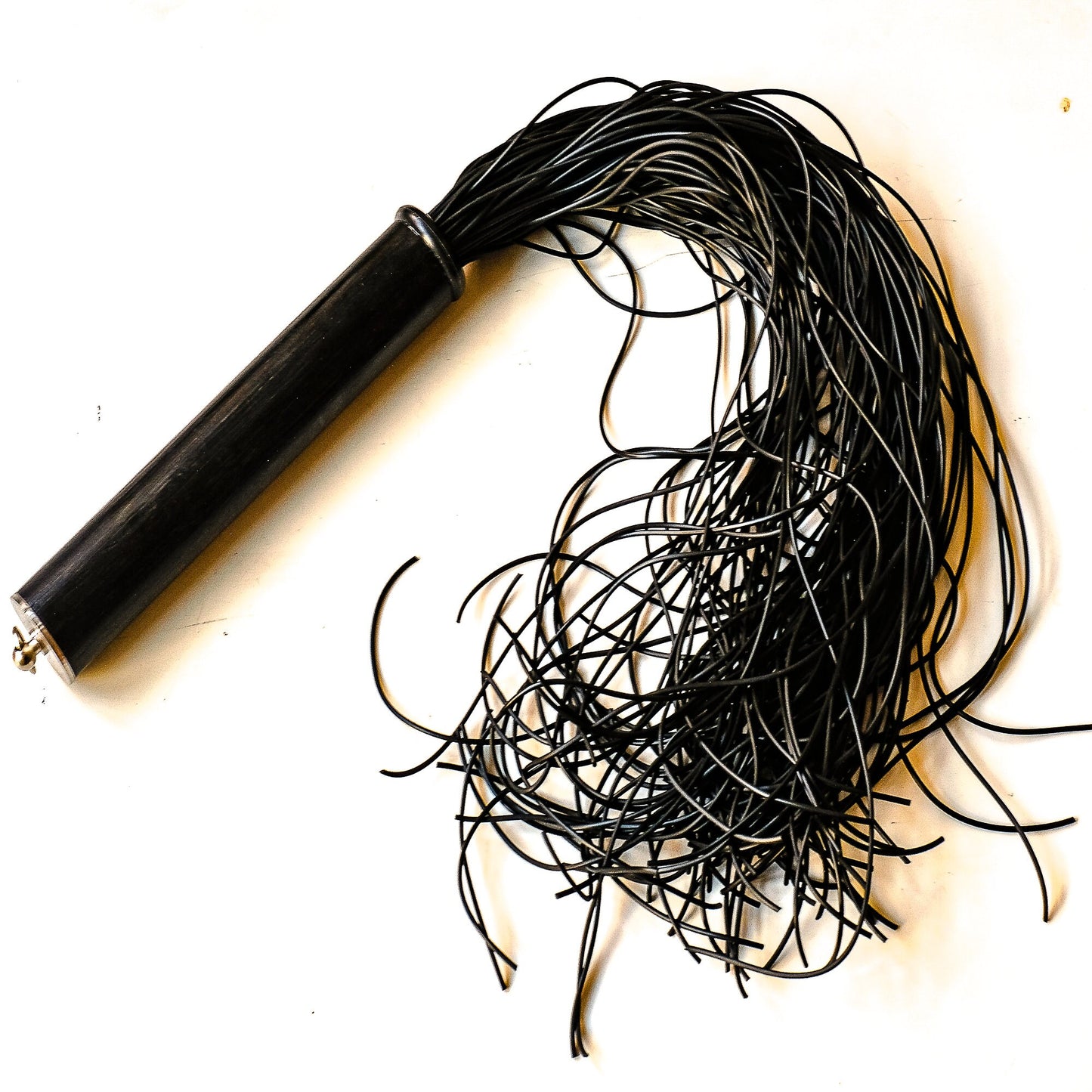 Rubber flogger "Black Beauty". 53cm/21" BDSM (vegan)