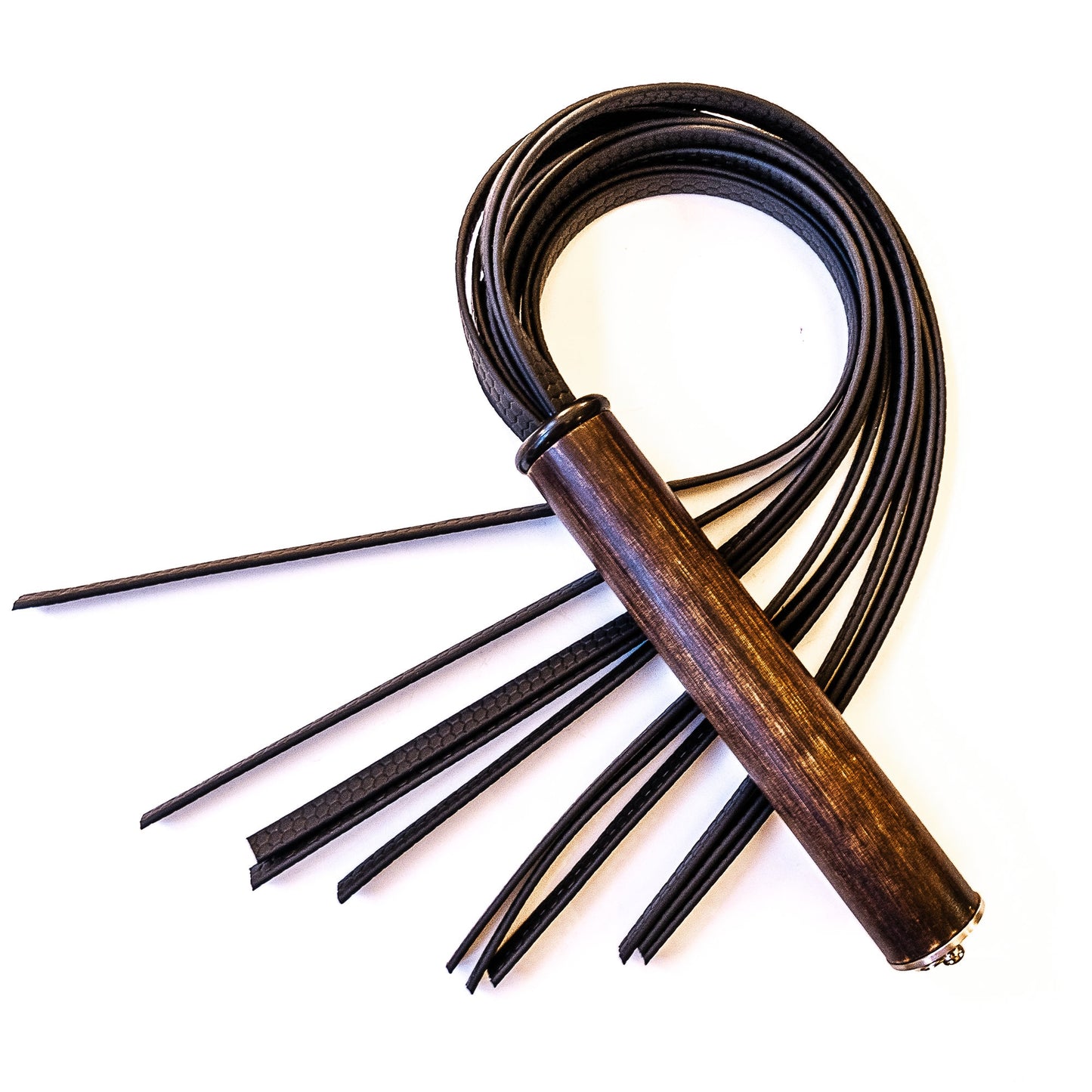 Pop Art/Black/Narrow. 61cm/24" rubber whip with 11 strands