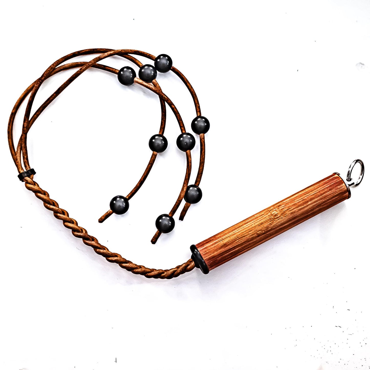 Flagrum/Play. Roman whip (76cm/30") based on an antique model, with rubber balls BDSM