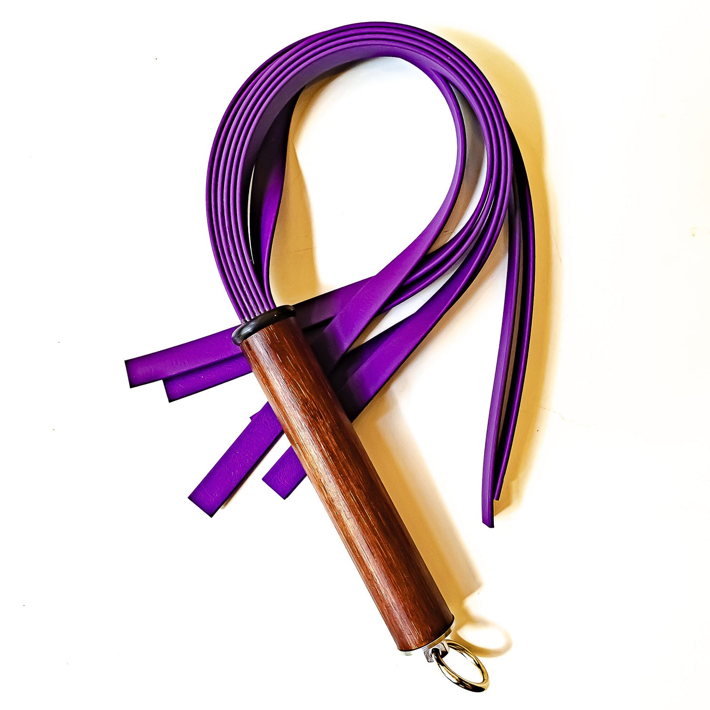 Pop Art/Violet. 61cm/24" BioThane whip with 7 strands