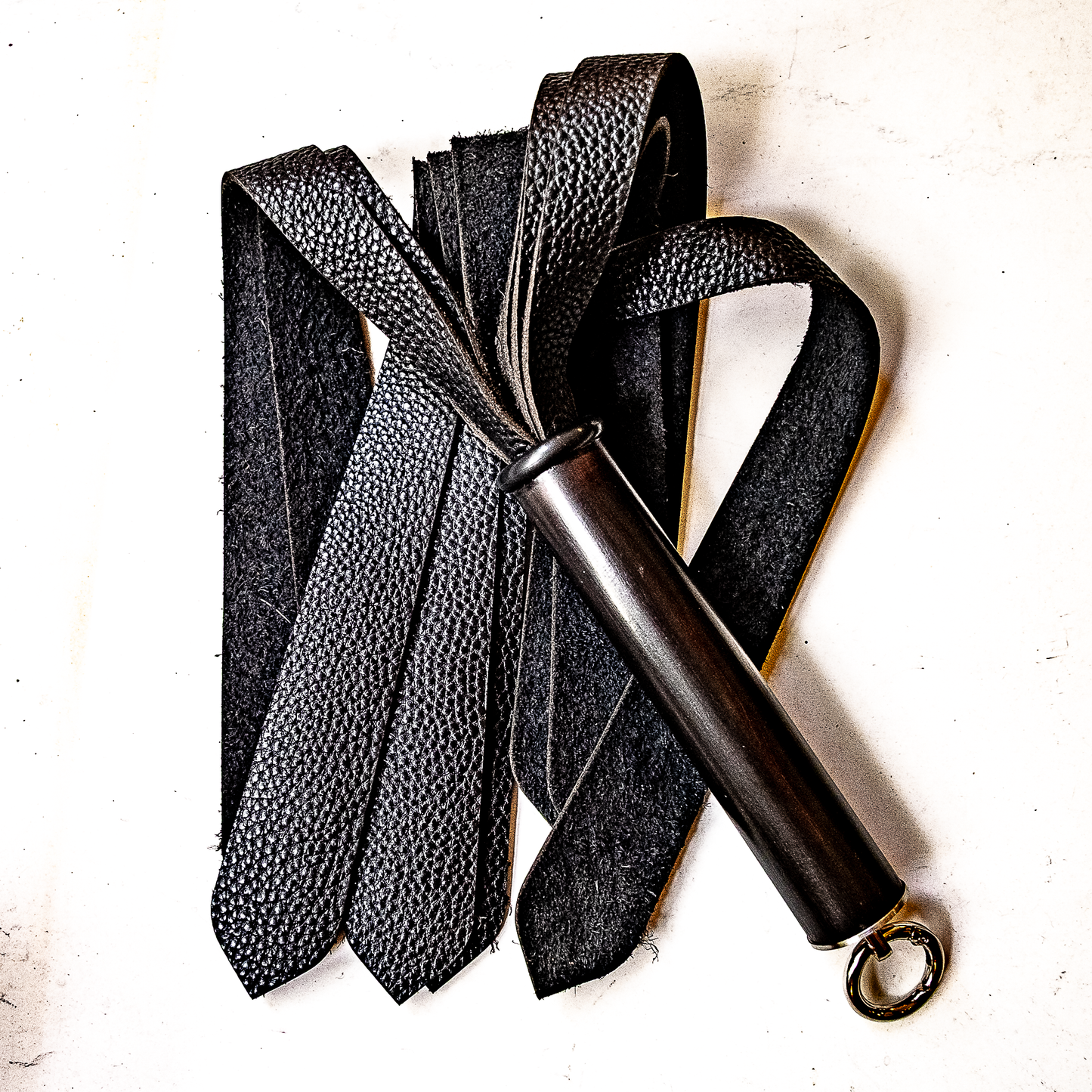 Mini/Leather Tie/Black 43cm/17" mini leather flogger