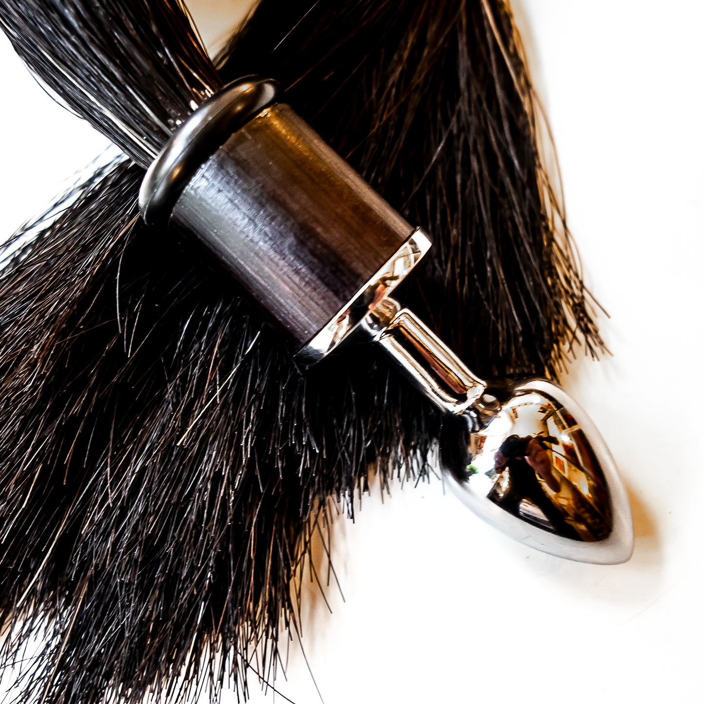 Kentauros/Black. Anal-Plug mit echtem Rosshaar-Schweif
