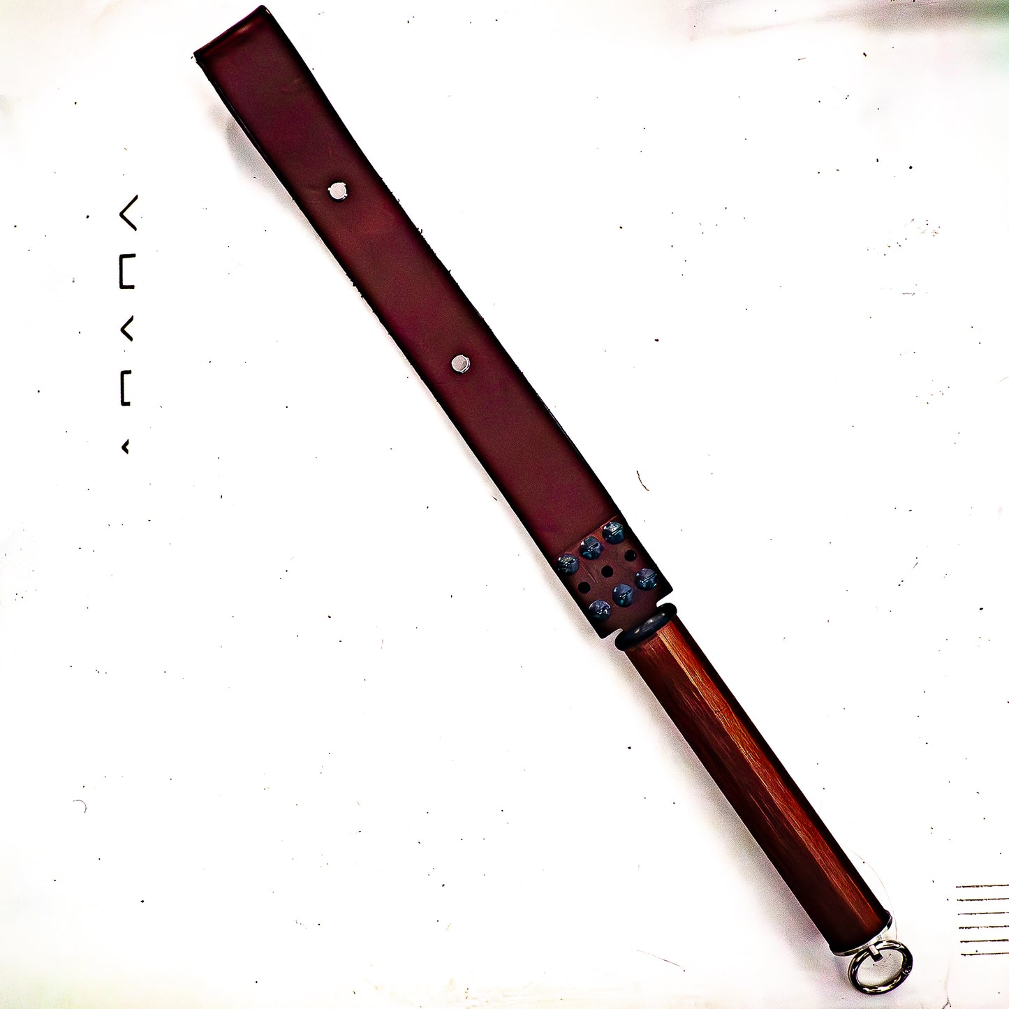 My old belt (#5). Loop whip made from an old studded belt 56cm/22"
