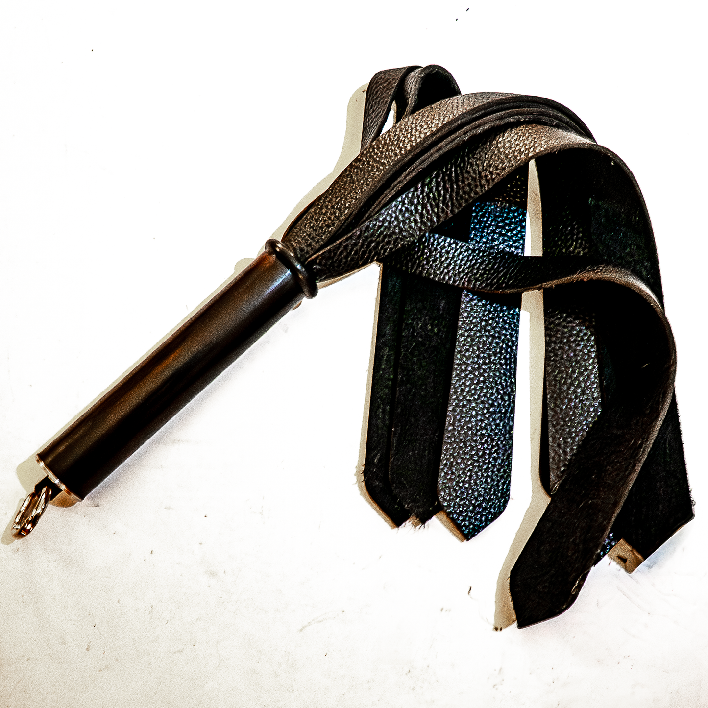 Mini/Leather Tie/Black 43cm/17" mini leather flogger