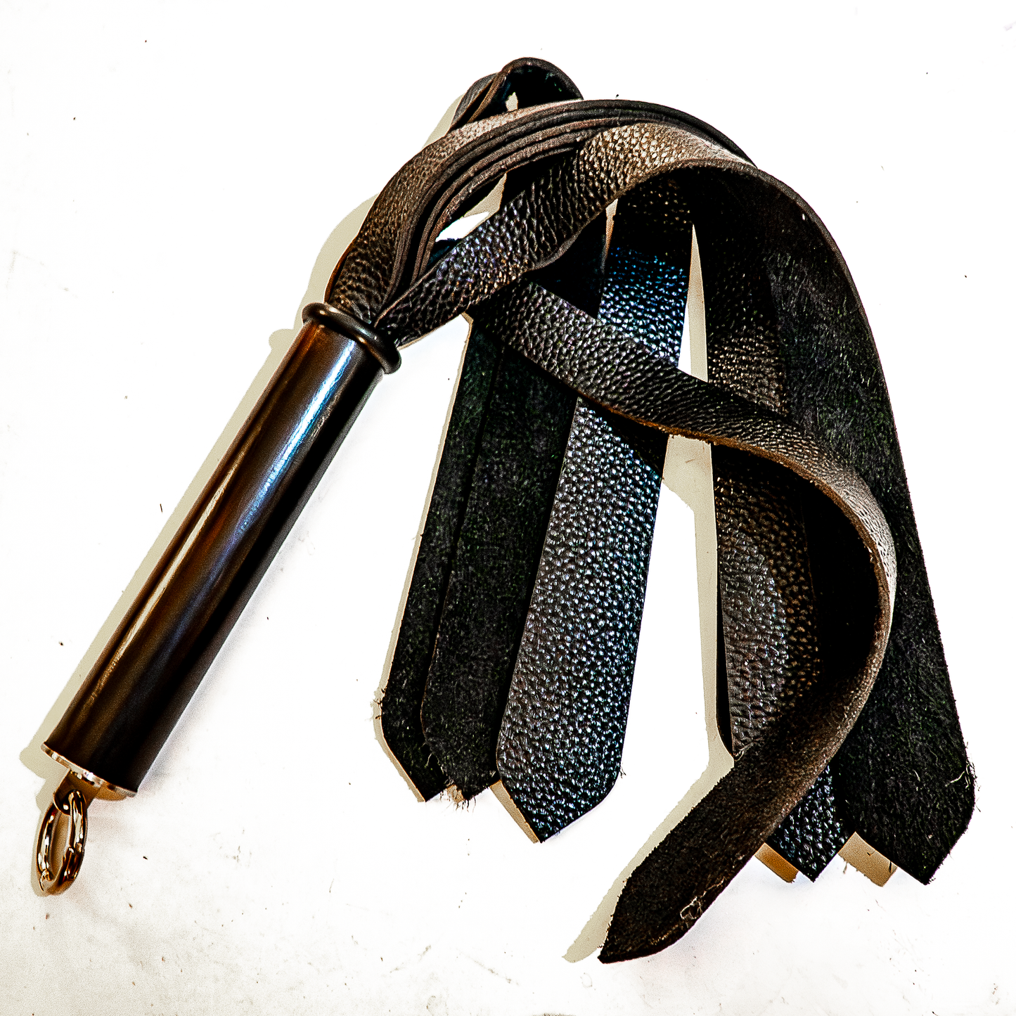 Mini/Leather Tie/Black 43cm/17" mini leather flogger