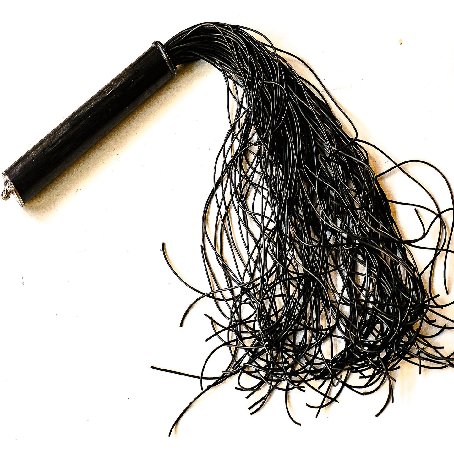 Rubber flogger "Black Beauty". 53cm/21" BDSM (vegan)