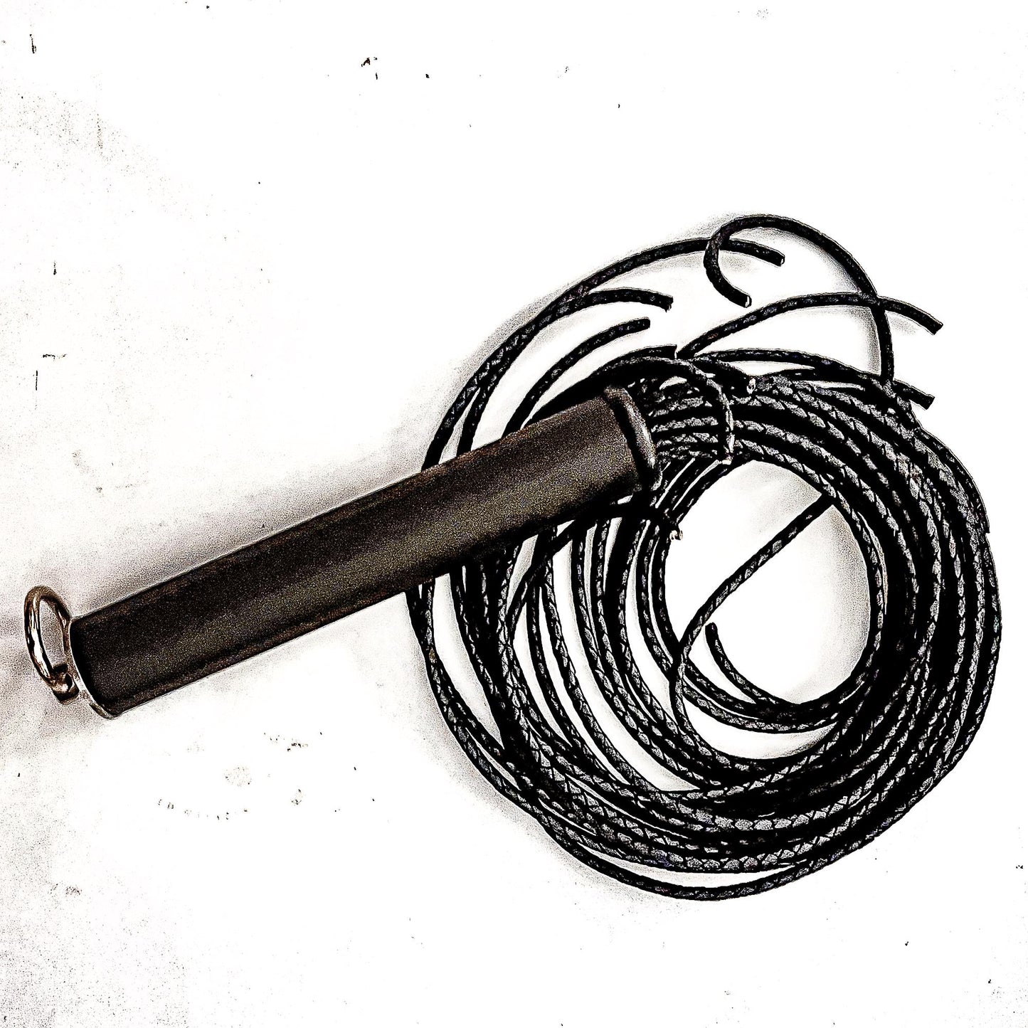 Braided leather flogger "Blueberry". 61cm/24" BDSM