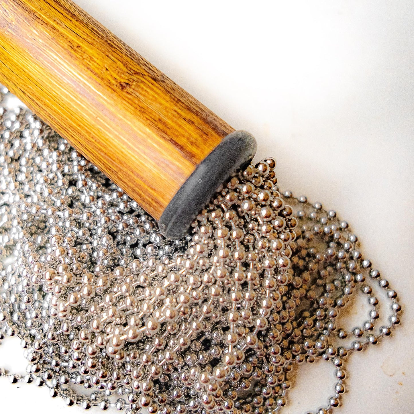 Heavy Metal. 53cm/21" Ball Chain Flogger