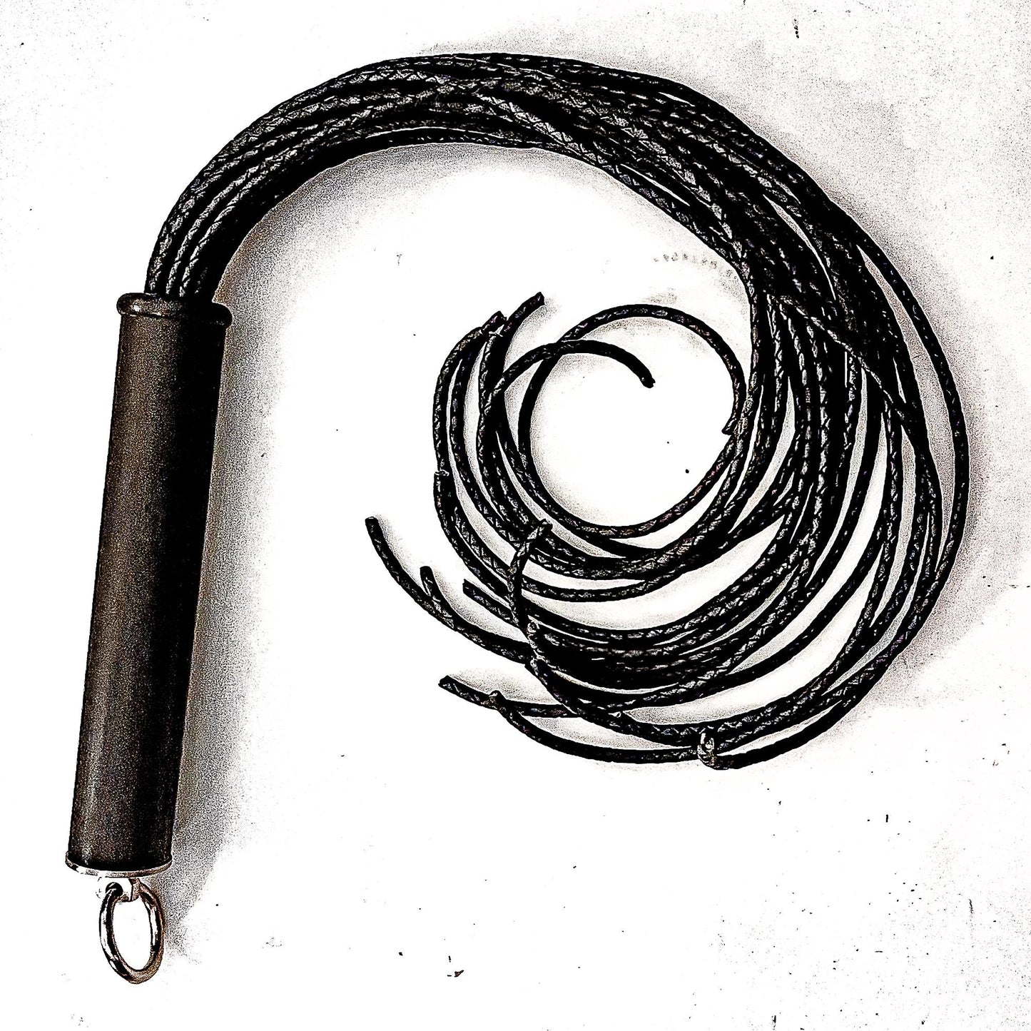 Braided leather flogger "Blueberry". 61cm/24" BDSM