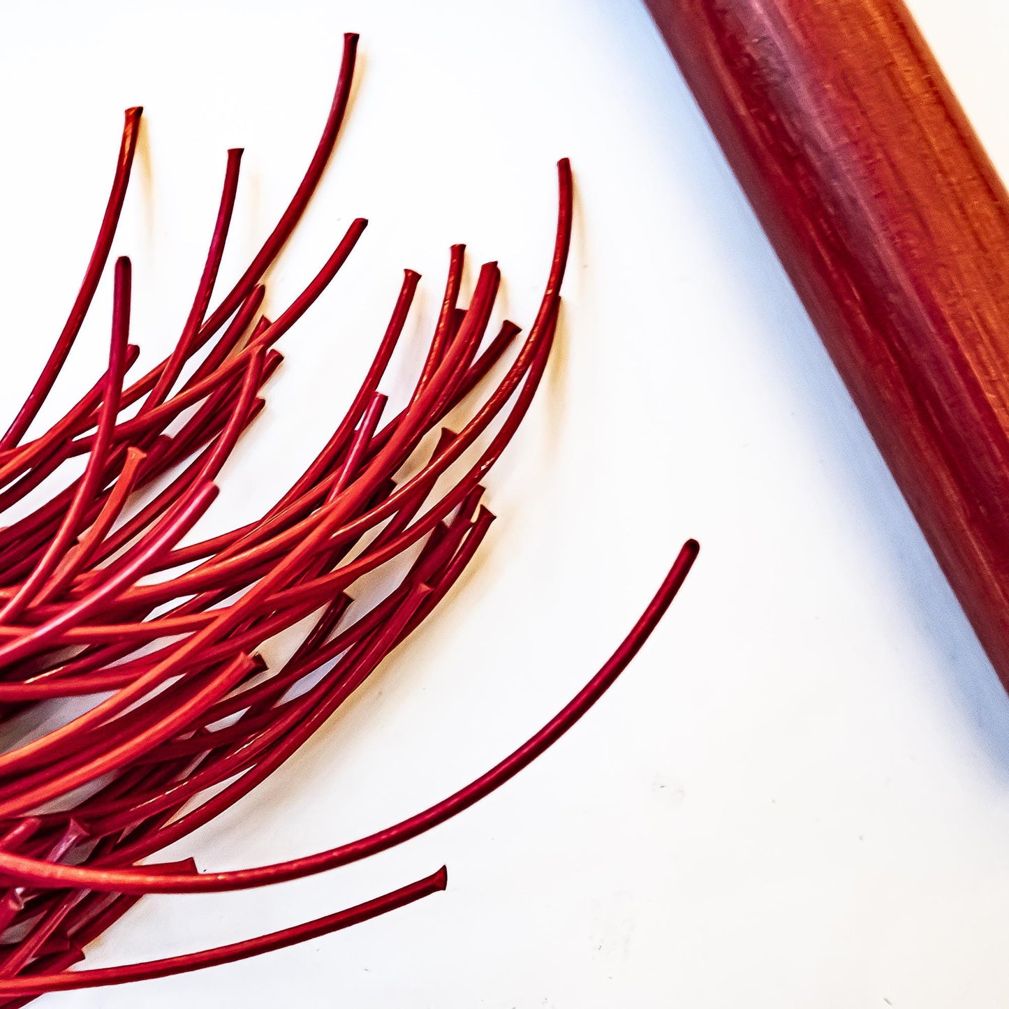 Spaghetti/Pomodoro. 61cm/24" leather flogger