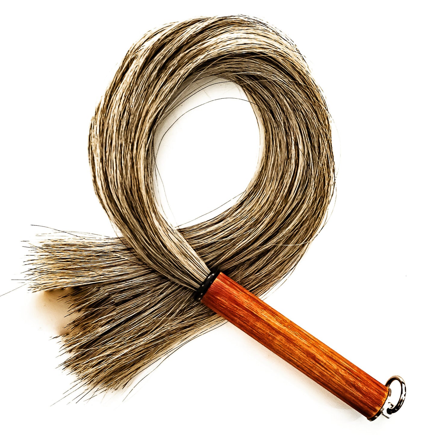 Pretty Little Horses/Silver. 81cm/32" horsehair whip