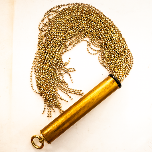 Solid gold 53cm/21" ball chain flogger