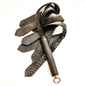 Black Tie / Lizard. 56cm/22" leather flogger
