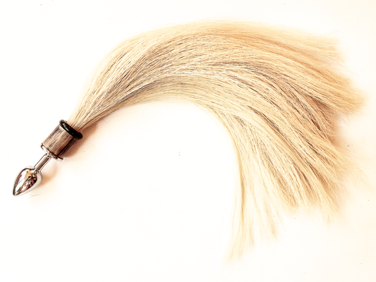 Kentauros/Blond. Anal-Plug mit echtem Rosshaar-Schweif