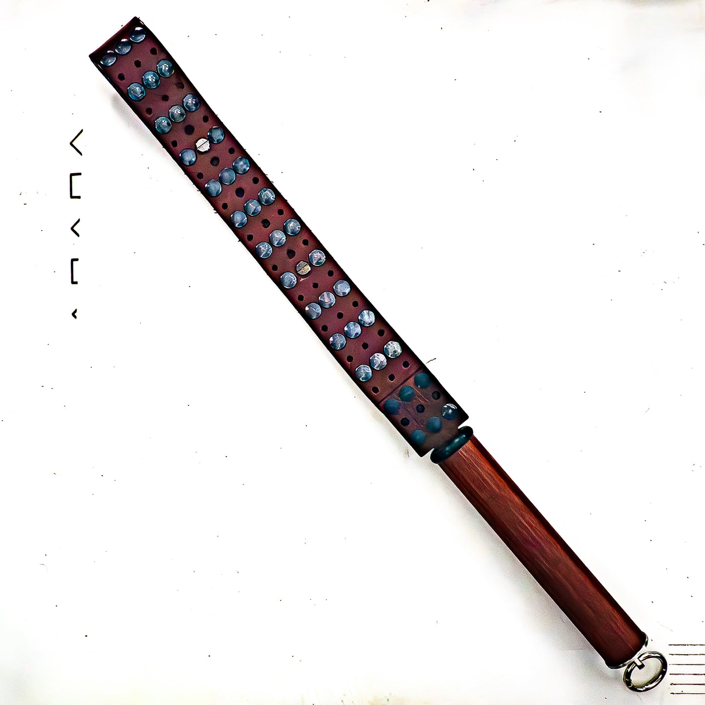 My old belt (#5). Loop whip made from an old studded belt 56cm/22"