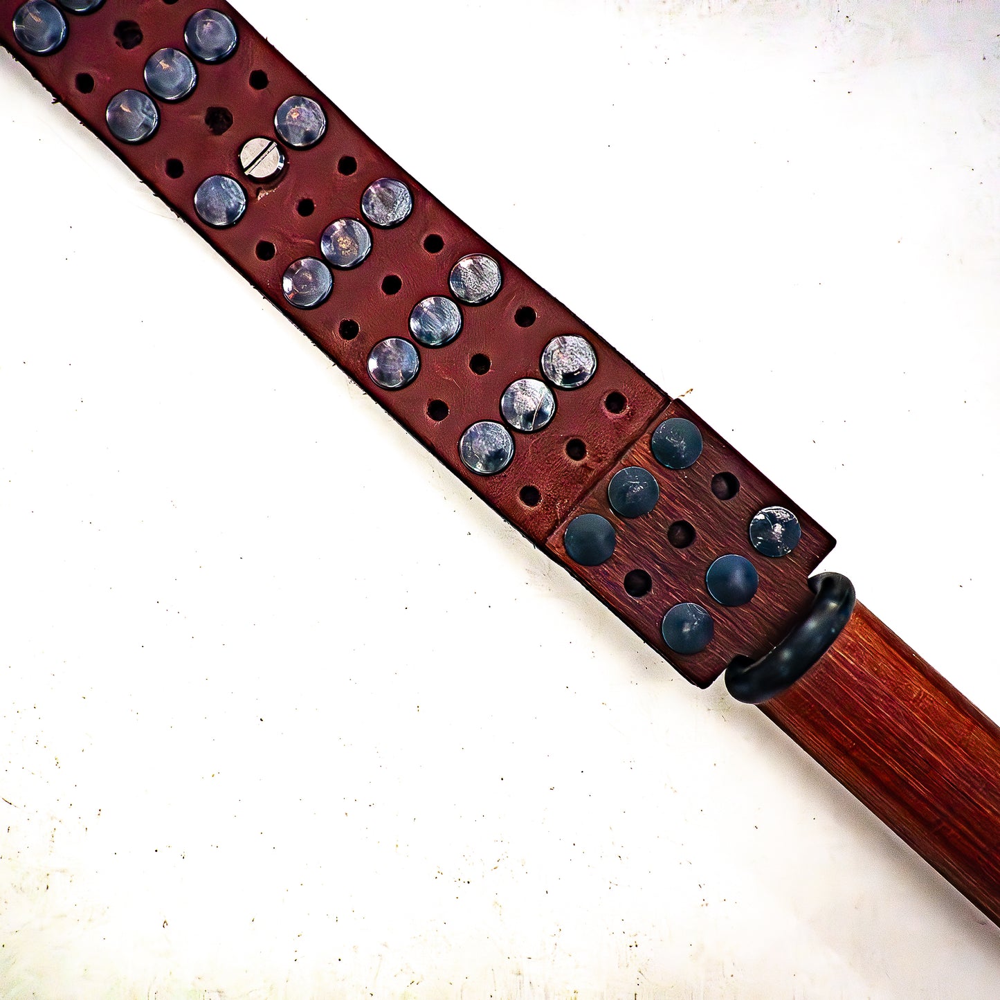 My old belt (#5). Loop whip made from an old studded belt 56cm/22"