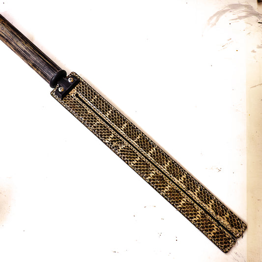 Tawse/Snake. 51cm/20", double-tongued paddle made of layered leather