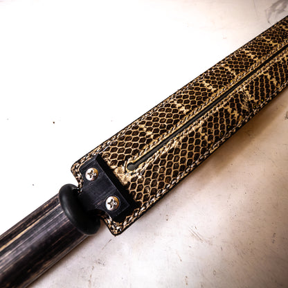 Tawse/Snake. 51cm/20", double-tongued paddle made of layered leather