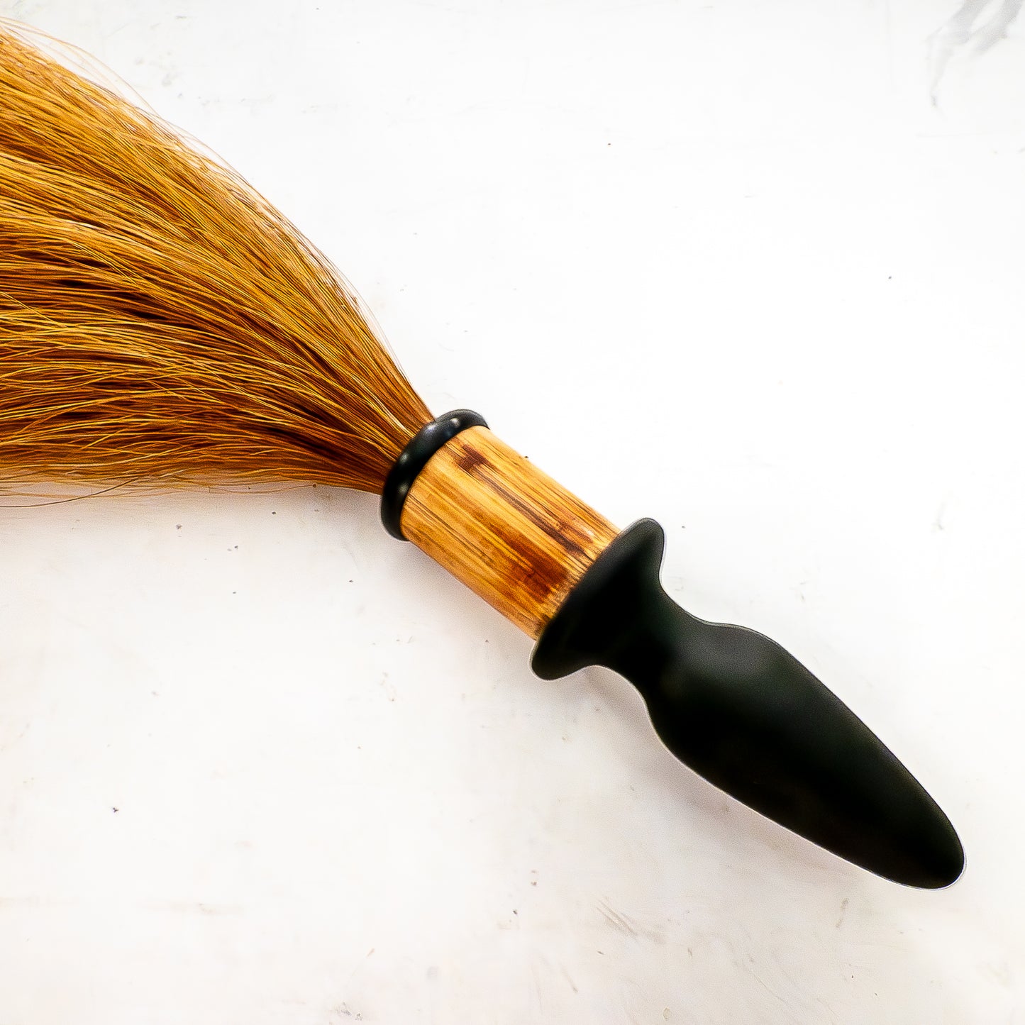Pegasus/Ginger. Large anal plug with real horsehair tail