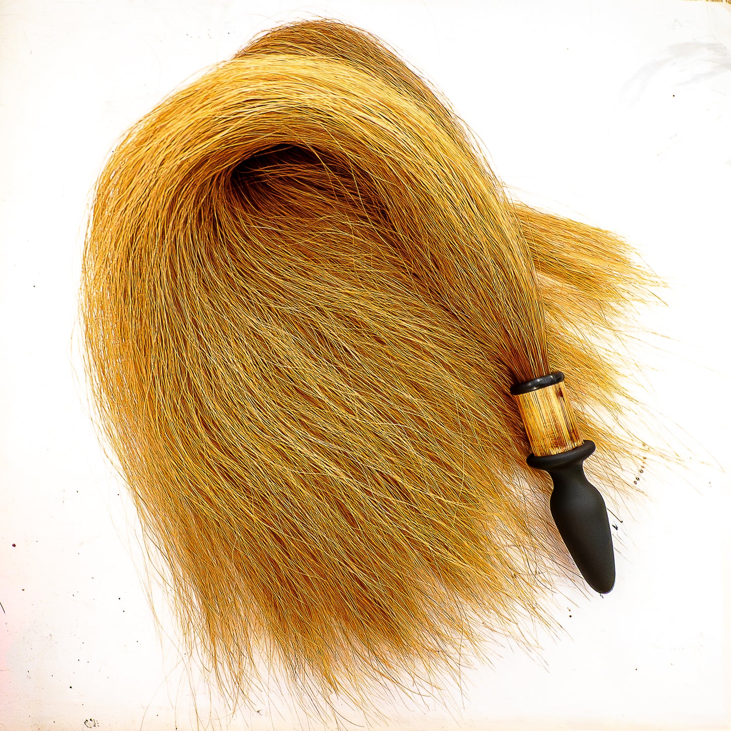 Pegasus/Ginger. Large anal plug with real horsehair tail