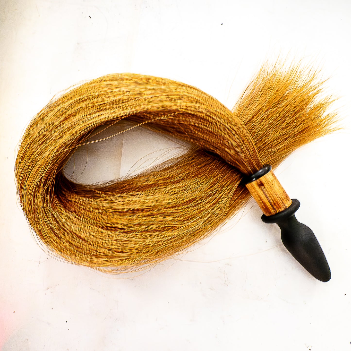 Pegasus/Ginger. Large anal plug with real horsehair tail