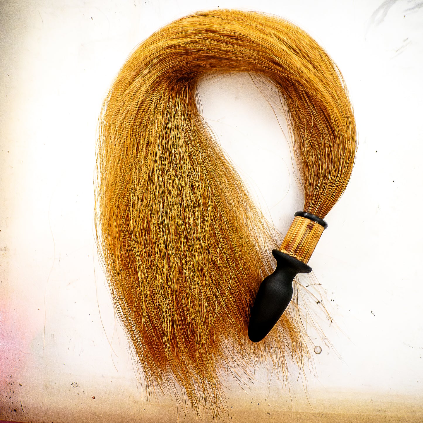 Pegasus/Ginger. Large anal plug with real horsehair tail