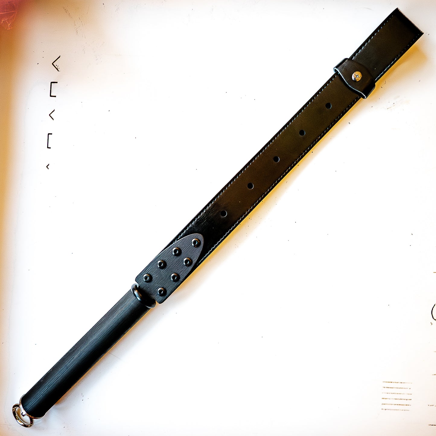 Dad's Belt (#1). Loop whip made from a real belt 56cm/22"