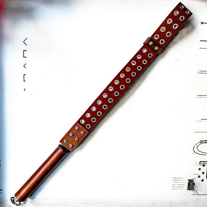 Dad's belt (#2). Loop whip made from an old studded belt 56cm/22"