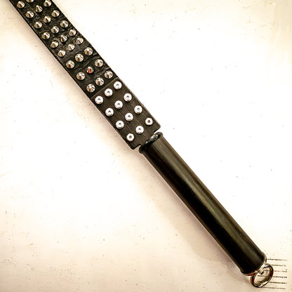 Dad's belt (#2). Loop whip made from an old studded belt 56cm/22"