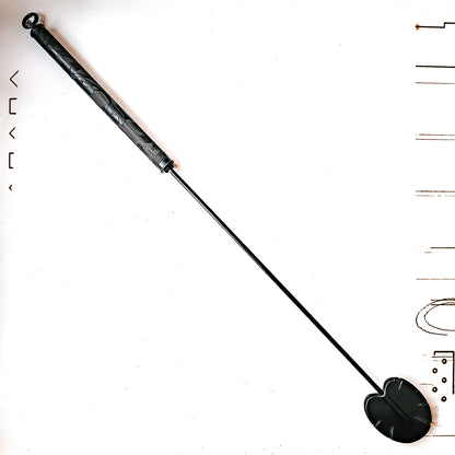 Lotus. 59cm/23" Asian carbon riding crop with lotus motif.