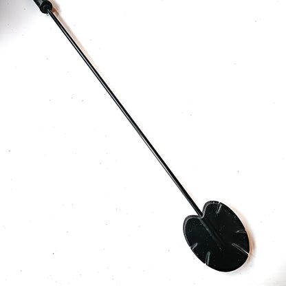 Lotus. 59cm/23" Asian carbon riding crop with lotus motif.