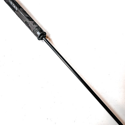 Lotus. 59cm/23" Asian carbon riding crop with lotus motif.