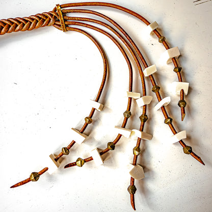 Flagrum Ossarium / 24 Zoll. Roemische Geissel (61cm/24") nach antikem Vorbild