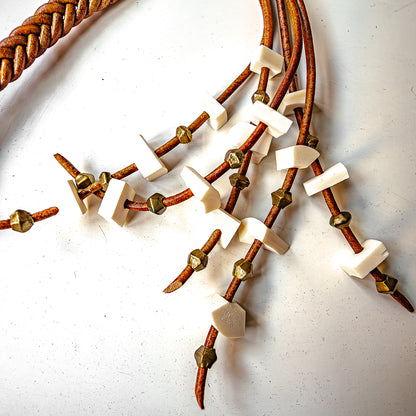 Flagrum Ossarium / 24 Zoll. Roemische Geissel (61cm/24") nach antikem Vorbild