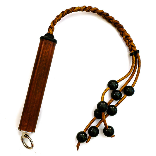 Flagrum / Play. Roemische Geissel (61cm/24") nach antikem Vorbild, mit Gummikugeln BDSM