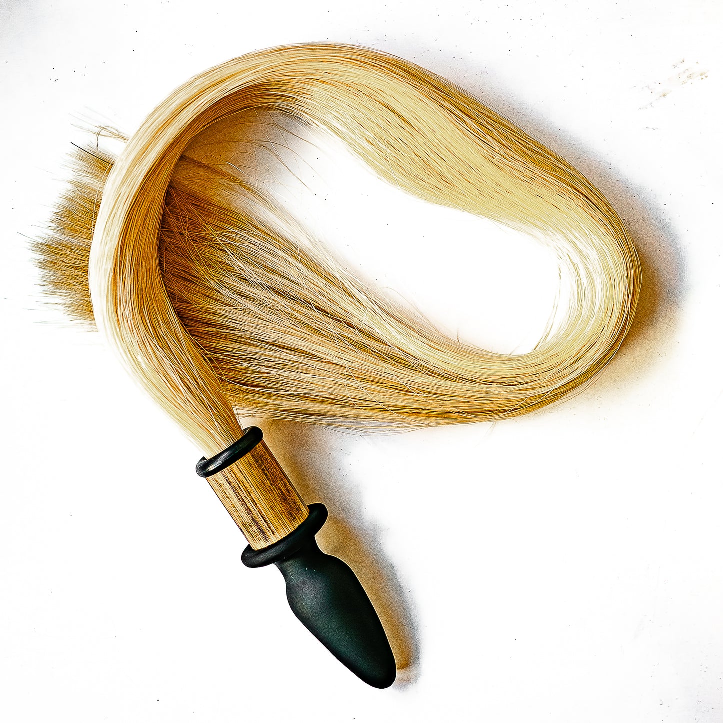 Pegasus/Ginger. Large anal plug with real horsehair tail