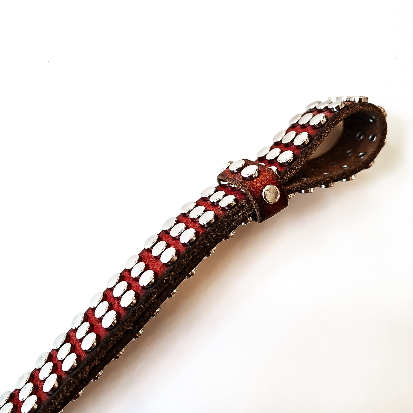 Mini / alter Gürtel (#2). Schlaufenpeitsche aus einem alten Nietengürtel 43cm/17"