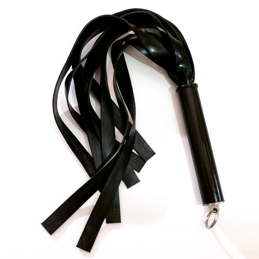 Latex / The Gimp. 61cm/24"schwerer Latex-Flogger mit breiten Strängen