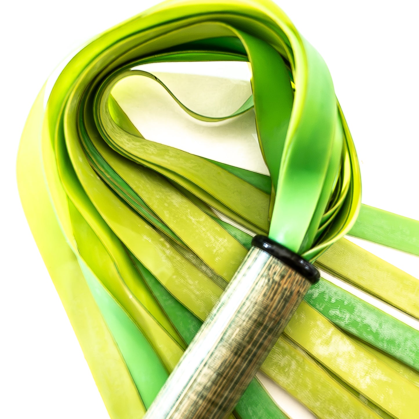 Latex / Lime. 61cm/24" Lightweight Latex Flogger with Wide Falls (Copy)