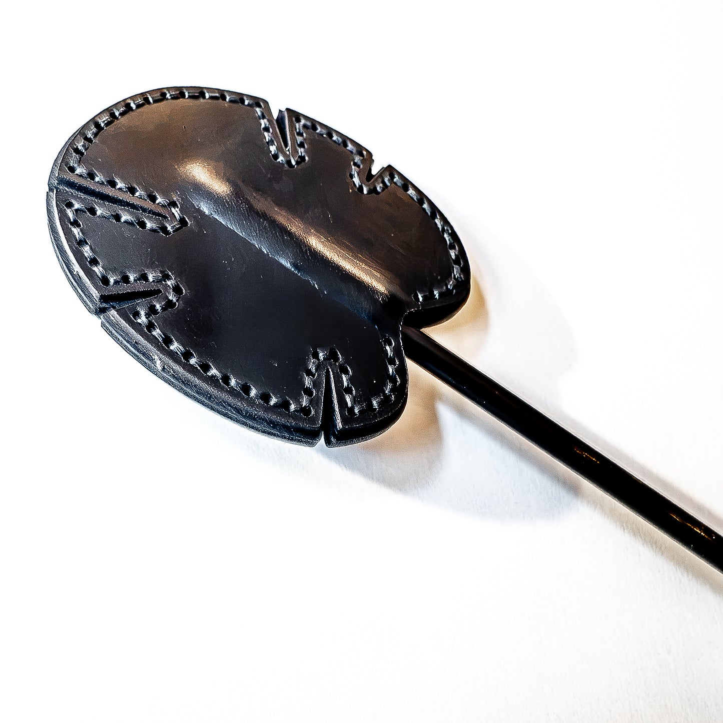 Lotus. 51cm/20" Asian carbon riding crop with lotus motif.