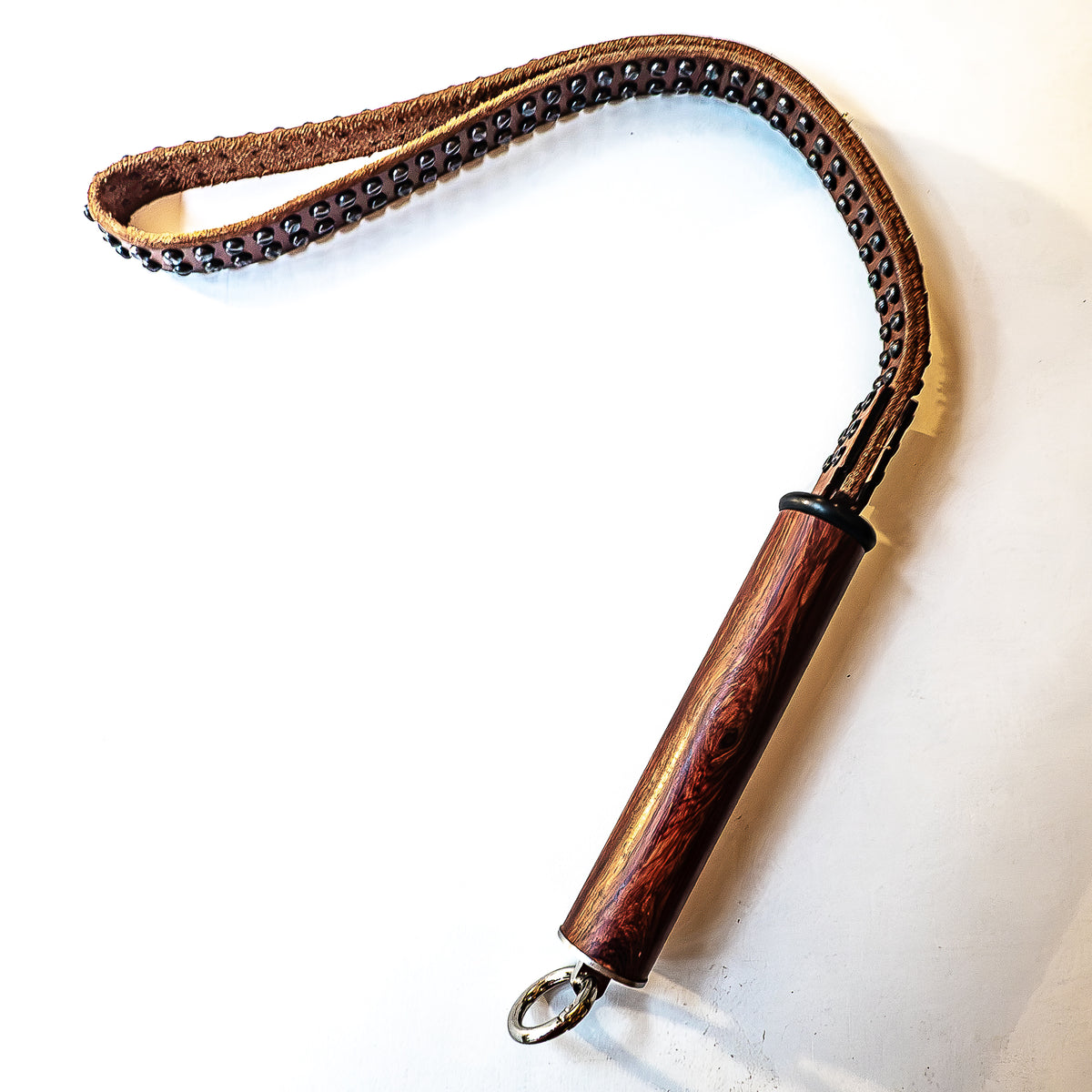 My old belt (#6). Loop whip made from an old studded belt 51cm/20"