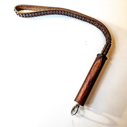 My old belt (#6). Loop whip made from an old studded belt 51cm/20"