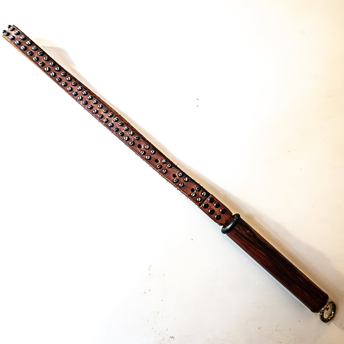 My old belt (#6). Loop whip made from an old studded belt 51cm/20"