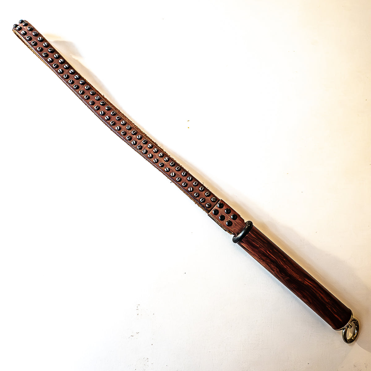 My old belt (#6). Loop whip made from an old studded belt 51cm/20"