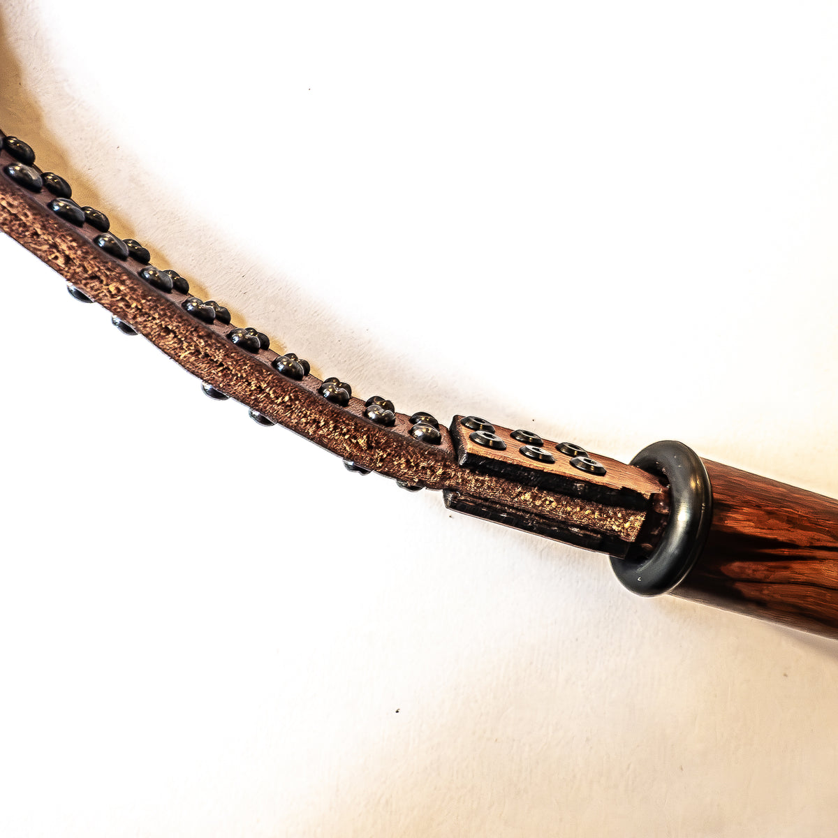 My old belt (#6). Loop whip made from an old studded belt 51cm/20"
